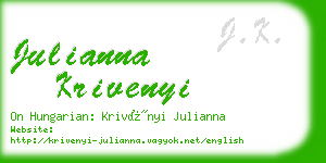 julianna krivenyi business card